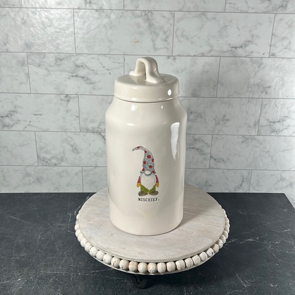 Rae Dunn Kitchen New Never Used Rae Dunn Mischief Gnome Canister With Lid 9inches Tall